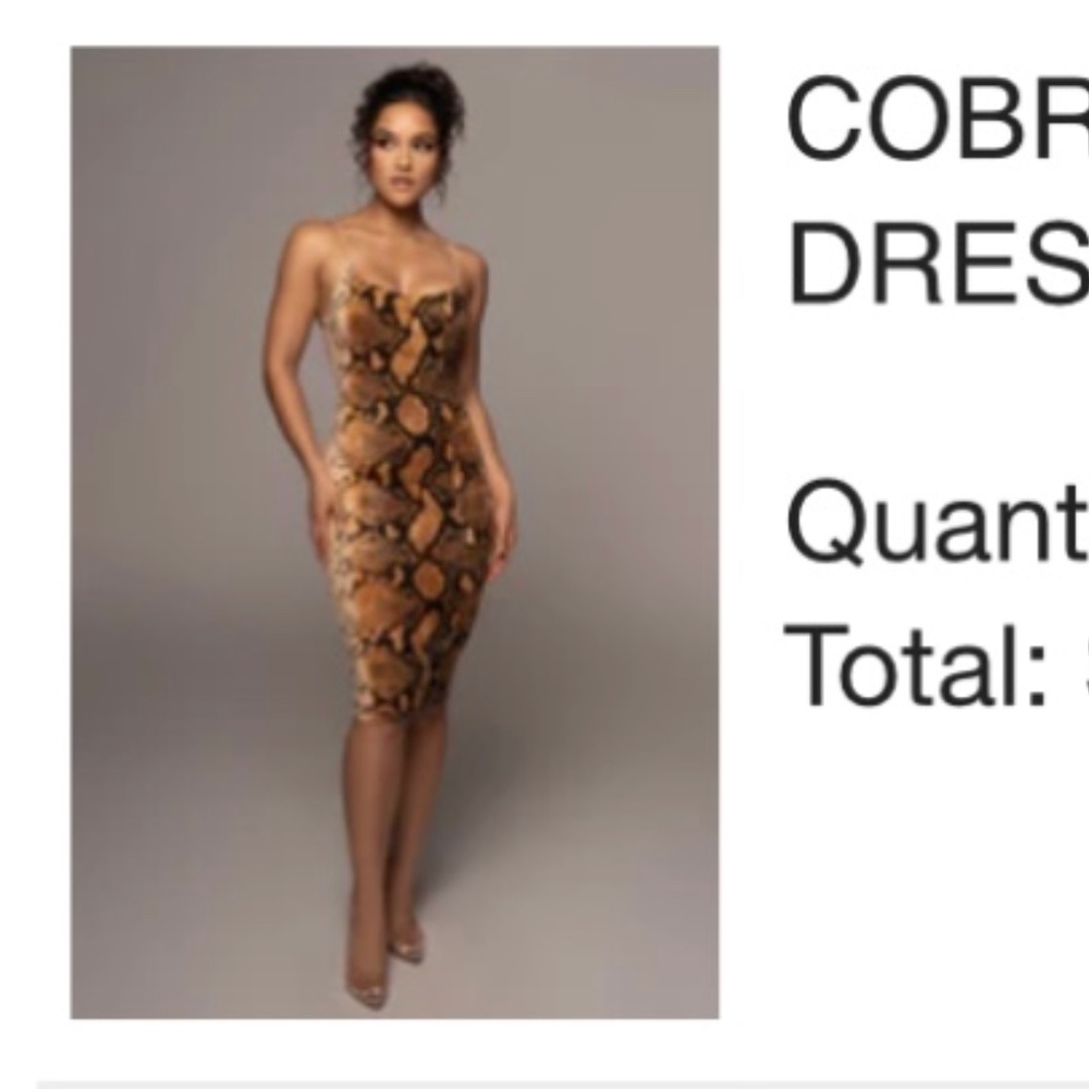 JLUXLABEL Cobra Roslyn Diagonal Strap Dress Midi Length size Small